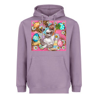 Lavender Easter Bunny And Egg With Leopard Pattern Tumbler Heavyweight Hoodie - BundleAndBundleShop