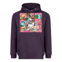 Plum Easter Bunny And Egg With Leopard Pattern Tumbler Heavyweight Hoodie - BundleAndBundleShop