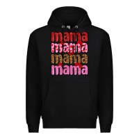 Black valentines day mama olivia Premium Hoodie - OliviaCreatesArt