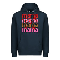 Navy valentines day mama olivia Premium Hoodie - OliviaCreatesArt