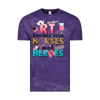 Cloud Purple rt because nurses need heroes Vintage Tee - LillyAllenDesigns