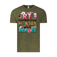 Vintage Olive rt because nurses need heroes Vintage Tee - LillyAllenDesigns