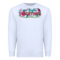 White We Fight Together Premium Sweatshirt - BundleAndBundleShop