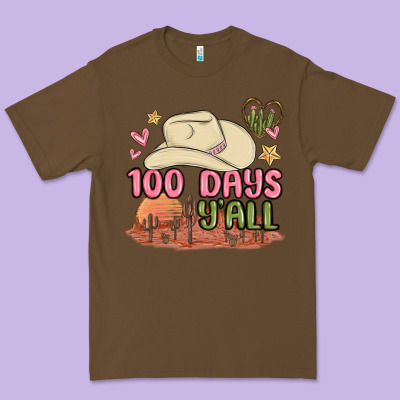 100 Days Y'all Malia Premium Tee Designed By Maliassmallbusiness