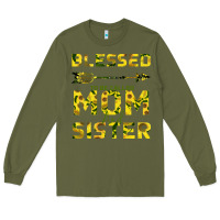 Army Green Blessed Mom And Sister Long Sleeve Tee - Bettercallsaul