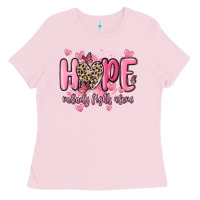 Bubblegum Pink hope nobody fights alone Ladies Tee - MaliasSmallBusiness