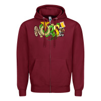 Burgundy Nurse St. Patrick's Day Zipper Hoodie - HowdyJamesFarm