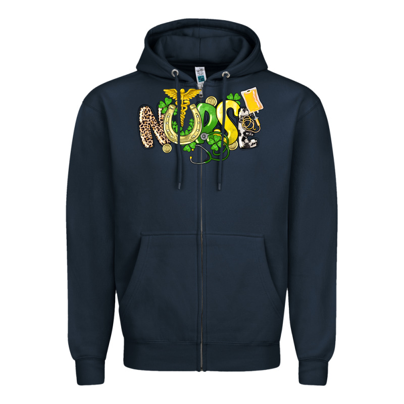 Nurse St. Patrick's Day Zipper Hoodie by HowdyJamesFarm | Teevron