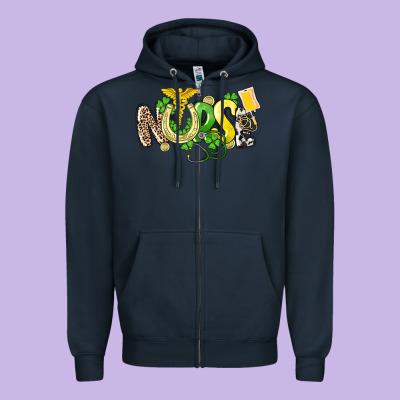 Nurse St. Patrick's Day Zipper Hoodie Designed By Howdyjamesfarm