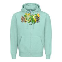 Seafoam Nurse St. Patrick's Day Zipper Hoodie - HowdyJamesFarm