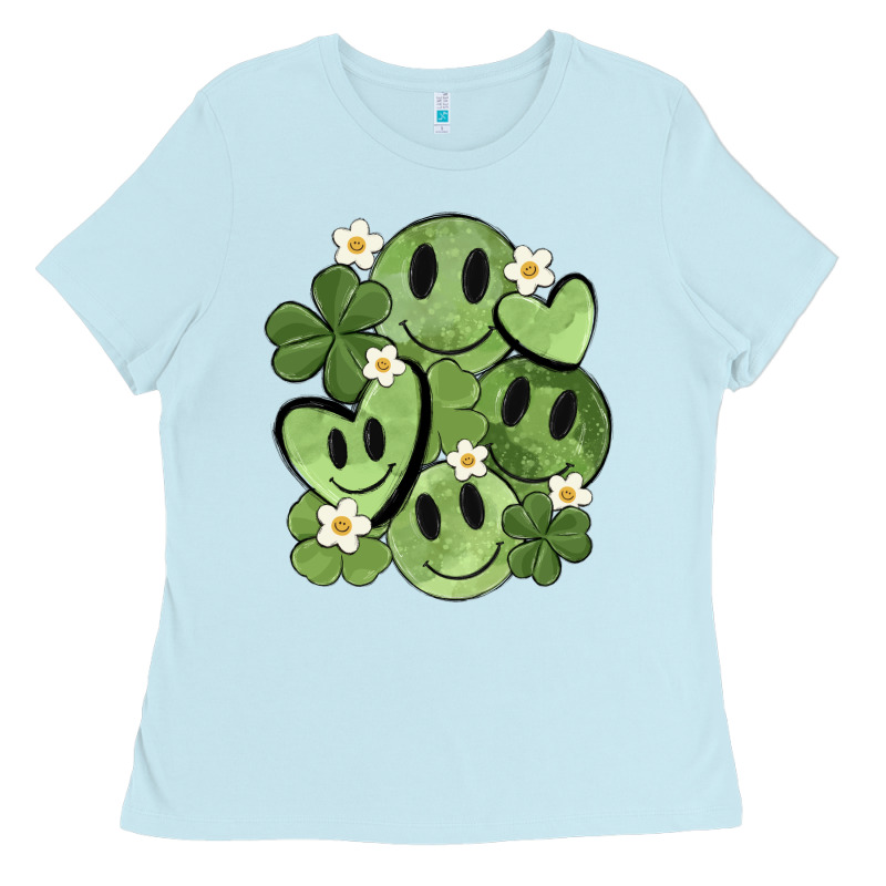 St. Patrick's Day Green Smile Ladies Tee by MaliasSmallBusiness | Teevron