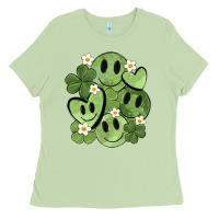 Matcha st. patrick's day green smile Ladies Tee - MaliasSmallBusiness
