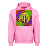 Fuchsia Pink Halloween Belgian Horse Urban Hoodie - LillyAllenDesigns