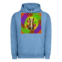 Pigment Pebble Blue Halloween Belgian Horse Urban Hoodie - LillyAllenDesigns