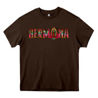 Chocolate Brown hermana floral aztec leopard Heavy Core Tee - Jasminsmagicworld