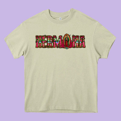 Hermana Floral Aztec Leopard Heavy Core Tee Designed By Jasminsmagicworld