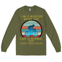 Army Green I Am A Mountain Biking Dad Long Sleeve Tee - Bettercallsaul