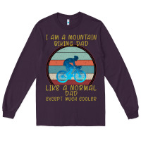 Plum I Am A Mountain Biking Dad Long Sleeve Tee - Bettercallsaul