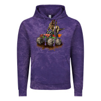 Cloud Purple monster truck and t rex dinosaur Vintage Hoodie - LillyAllenDesigns