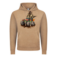 Vintage Coffee monster truck and t rex dinosaur Vintage Hoodie - LillyAllenDesigns