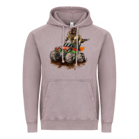 Vintage Zinc monster truck and t rex dinosaur Vintage Hoodie - LillyAllenDesigns