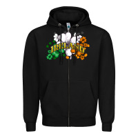 Black St. Patrick's Ireland flag Zipper Hoodie - HowdyJamesFarm