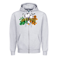 Heather Grey St. Patrick's Ireland flag Zipper Hoodie - HowdyJamesFarm