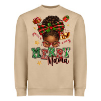 Mushroom merry mama afro messy bun Heavyweight Sweatshirt - texasbilliewilder