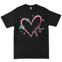 Black gigi with heart and ribbons Premium Tee - MaliasSmallBusiness