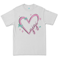 Dove Grey gigi with heart and ribbons Premium Tee - MaliasSmallBusiness