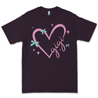Plum gigi with heart and ribbons Premium Tee - MaliasSmallBusiness
