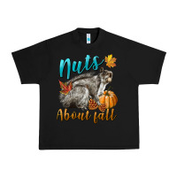 Black Nuts About Fall Squirrel Urban Heavy Tee - LillyAllenDesigns