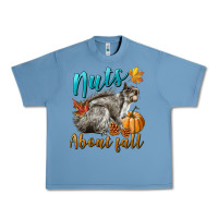 Pebble Blue Nuts About Fall Squirrel Urban Heavy Tee - LillyAllenDesigns