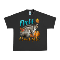 Pigment Black Nuts About Fall Squirrel Urban Heavy Tee - LillyAllenDesigns