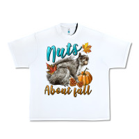 White Nuts About Fall Squirrel Urban Heavy Tee - LillyAllenDesigns
