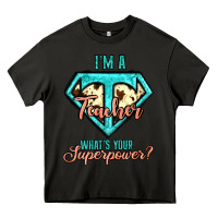 Asphalt i'm a teacher what's your superpower cowhide Heavy Core Tee - Jasminsmagicworld