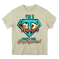 Mossy i'm a teacher what's your superpower cowhide Heavy Core Tee - Jasminsmagicworld