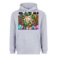 Heather Grey Easter Bunny Tumbler Heavyweight Hoodie - BundleAndBundleShop