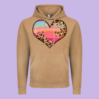 Valentine S Day Colorful Heart Vintage Hoodie Designed By Lillyallendesigns