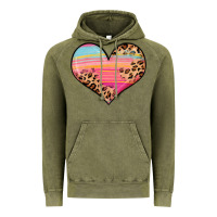 Vintage Olive valentine s day colorful heart Vintage Hoodie - LillyAllenDesigns