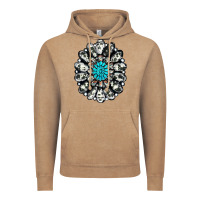 Cowhide Aztec Gemstone Vintage Hoodie | Teevron