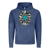 Vintage Denim cowhide aztec gemstone Vintage Hoodie - RanaPortraitStore