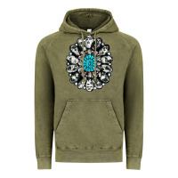 Vintage Olive cowhide aztec gemstone Vintage Hoodie - RanaPortraitStore