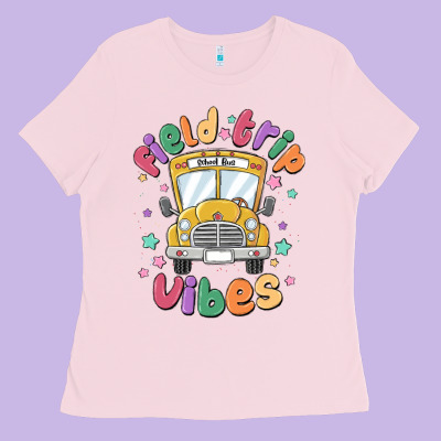 Field Trip Vibes Ladies Tee Designed By Maliassmallbusiness