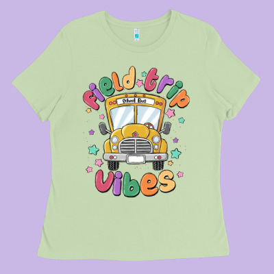 Field Trip Vibes Ladies Tee Designed By Maliassmallbusiness