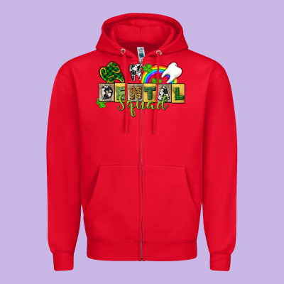 Dental Squad Zipper Hoodie Designed By Cowgirlartshop