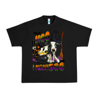 Black Moo I Mean Boo Holstein Cow Urban Heavy Tee - LillyAllenDesigns