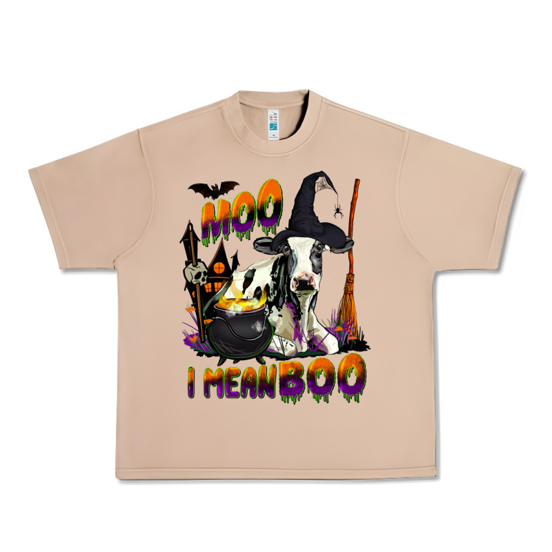 Moo I Mean Boo Holstein Cow Urban Heavy Tee by LillyAllenDesigns | Teevron