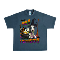 Midnight Navy Moo I Mean Boo Holstein Cow Urban Heavy Tee - LillyAllenDesigns