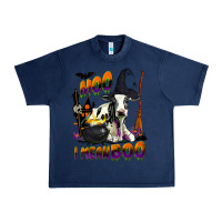 Navy Moo I Mean Boo Holstein Cow Urban Heavy Tee - LillyAllenDesigns